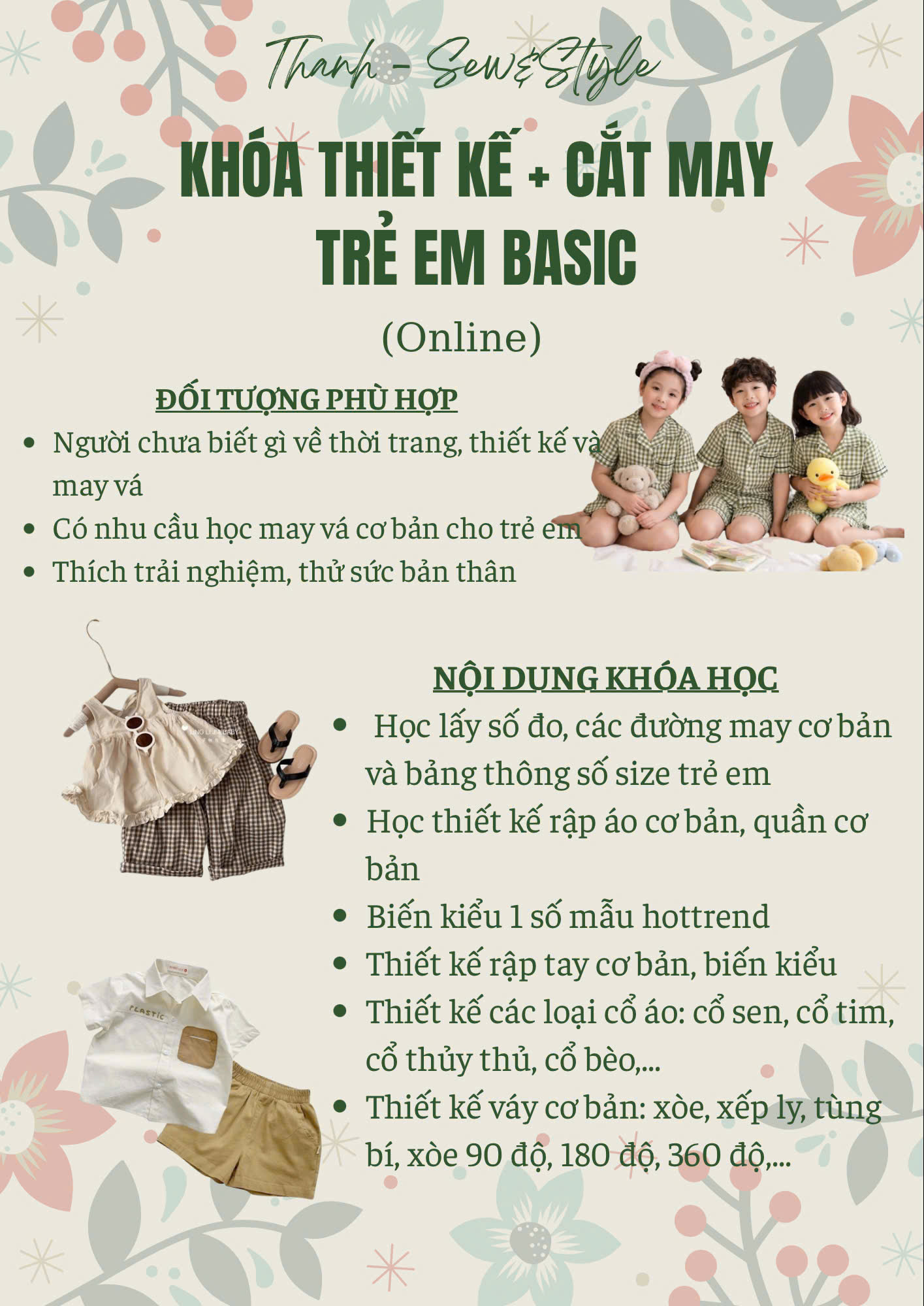 Sản phẩm cắt may trẻ em